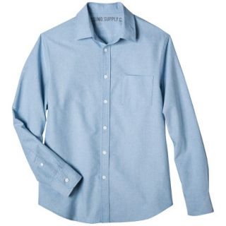 Mossimo Supply Co. Mens Long Sleeve Oxford Button Down   Blue M
