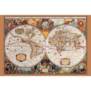 Art   17th Century World Map Poster