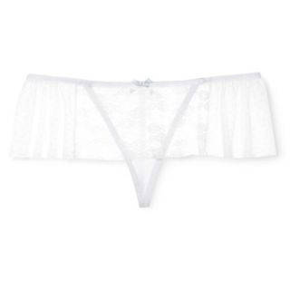 Gilligan & OMalley Womens Lace Thong   White XL