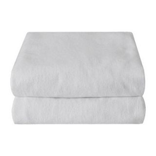 Cotton Flannel Pack & Play Crib Sheets 2 pk   White