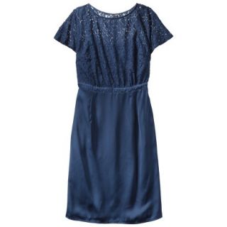 TEVOLIO Womens Plus Size Lace Bodice Dress   Office Blue 28W