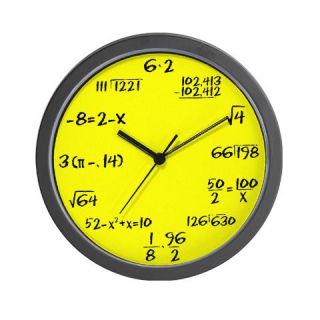  Yellow Faced Math Wall Clock