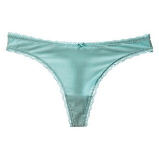 Gilligan & OMalley Womens Micro Lace Thong   Aqua Bead XS
