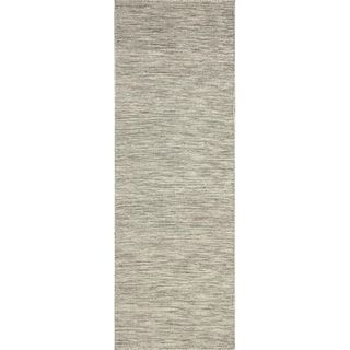 Nuloom Flatweave Wool Contempoary Tweeded Grey Rug (2 6 X 8)
