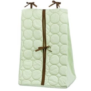 Quilted Diaper Stacker   Green/Chocolate