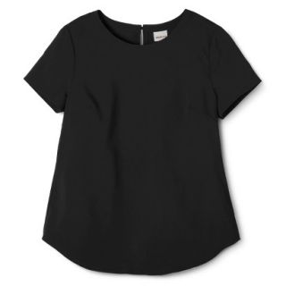 Merona Womens Woven T Shirt Blouse   Black   S