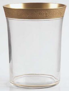 Tiffin Franciscan Minton 9 Oz Flat Tumbler   Stem #14196, Gold Encrusted, Optic