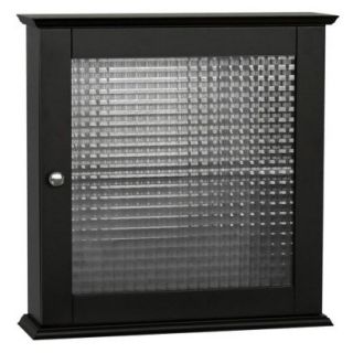 Wall Cabinet Elegant Home Fashions Chesterfield 1 Door Wall Cabinet   Black