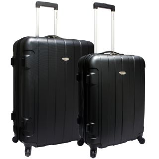 Travelers Choice Rome 2 piece Hardside Spinner Checked Luggage Set