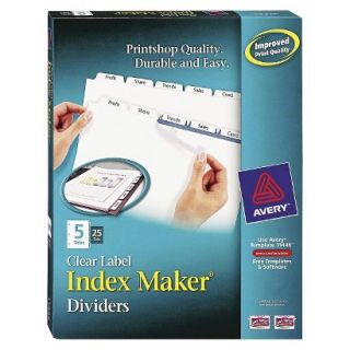 Avery Index Maker Label Dividers with 5 Tab, Letter   25 Sets Per Pack