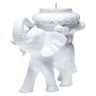 Tambo Elephant Tea Light Holder   White
