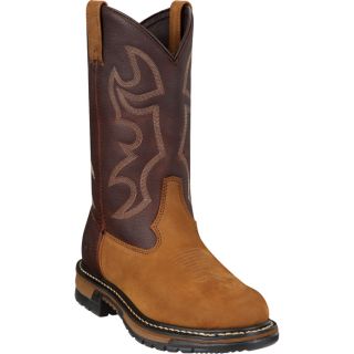 Rocky 11 Inch Branson Roper Pull On Western Boot   Brown, Size 9 1/2, Model 2732