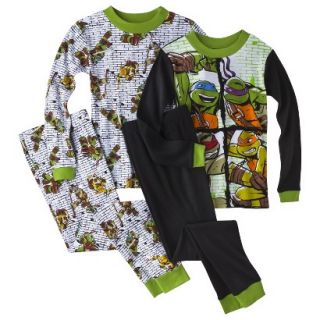 Teenage Mutant Ninja Turtles Boys 4 Piece Pajama Set   Green 10