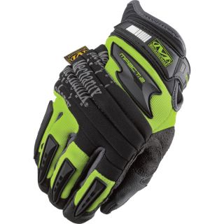 Mechanix Wear Safety M Pact 2 Gloves   High Visibility Yellow, XL, Model SP2 91