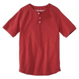 Mossimo Supply Co. Mens Short Sleeve Henley   Creole Red XL