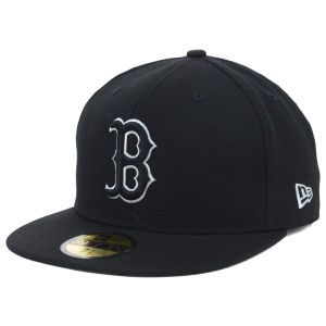 Boston Red Sox New Era MLB Black and White Fashion 59FIFTY Cap
