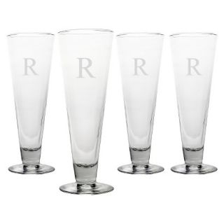 Personalized Monogram Classic Pilsner Glass Set of 4   R