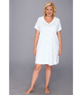 Karen Neuburger Plus Size Poetry S/S Henley Nightshirt Womens Pajama (Multi)