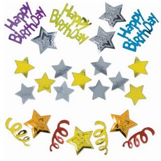 Happy Birthday Stars Confetti