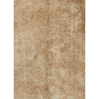 Hand woven Shags Solid Pattern Brown Rug (5 X 76)