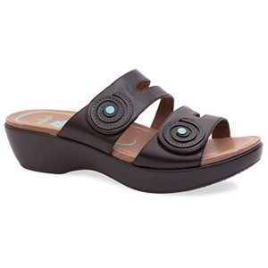 Dansko Womens Dixie Black Turquoise Full Grain Sandals, Size 39 M   2203 020219