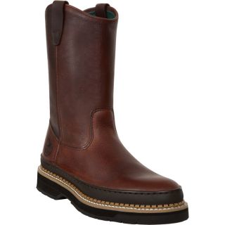 Georgia Giant 9 Inch Wellington Pull On Work Boot   Soggy Brown, Size 11, Model