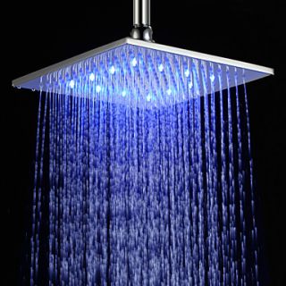 10 inch Brass Shower Head with Color Changing LED Light