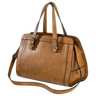 Merona Satchel Handbag with Removable Crossbody Strap   Cognac