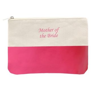 Mother of the Bride Color Dipped Canvas Clutch   Pink