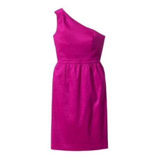 Womens Plus Size One Shoulder Shantung Dress   Rose Scenario   28W