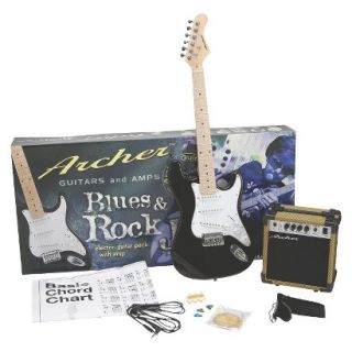 Archer Jr. Guitar Pack   Black (GTSSS10JRPAKBK)