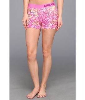 Nike Pro Three Inch Printed Short Womens Shorts (Pink)