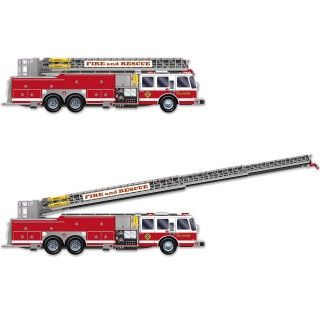 Fire Truck with Jointed Ladder Cutout