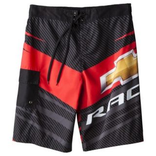 Mens 11 Chevrolet Black and Red Racing Boardshort   L