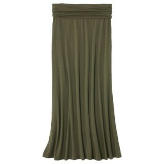 Mossimo Supply Co. Juniors Solid Fold Over Maxi Skirt   Green XXL(19)