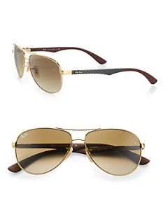 Ray Ban Pilot Aviator Sunglasses/Brown   Brown