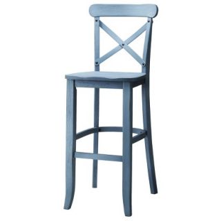 Barstool French Country X Back Bar Stool   Teal