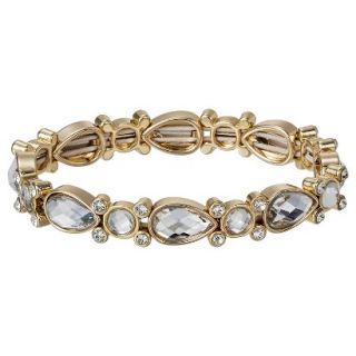 Lonna & Lilly Clear Stone Stretch Bracelet   Gold