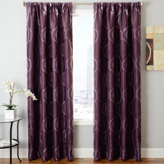Dover Rod Pocket Curtain Panel, Plum
