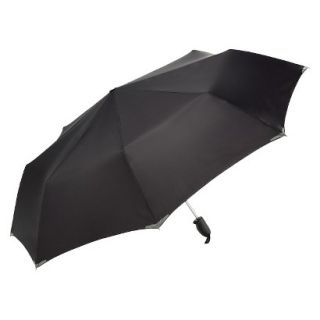 WalkSafe Auto Open Reflective Jumbo Umbrella   Black 56