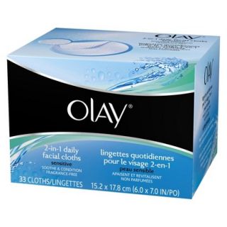 Olay 2 in 1 Sensitive Daily Facial Cloths   33 Count