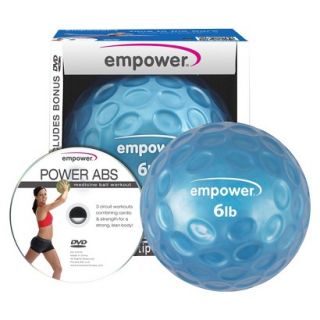 Empower Fingertip Medicine Ball With DVD 6Lb   Blue