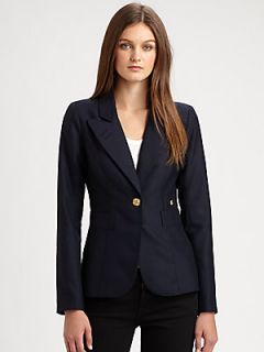 Smythe One Button Blazer   Navy