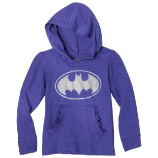 Batgirl Infant Toddler Girls Long Sleeve Hooded Tee   Purple 18 M
