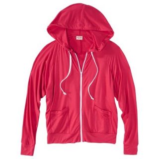 Mossimo Supply Co. Juniors Lightweight Hoodie   Coral S(3 5)