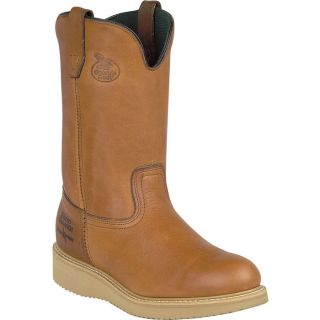 Georgia Farm & Ranch 10 Inch Wellington Work Boot   Barracuda Gold, Size 8 1/2