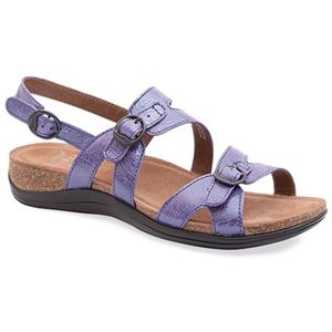 Dansko Womens Jameson Violet Crackle Sandals, Size 38 M   1504 400200