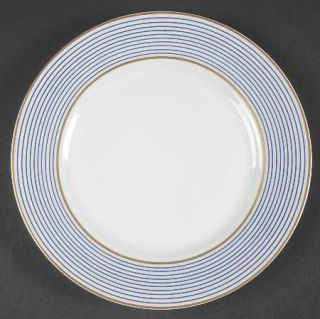 Ceralene Crinoline Blue Salad Plate, Fine China Dinnerware   Blue Concentric Rin