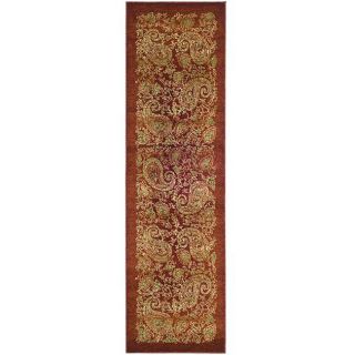 Lyndhurst Collection Paisley Red/ Multi Runner (23 X 12)