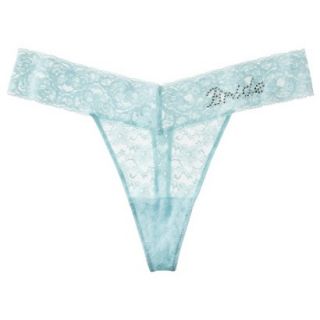 Gilligan & OMalley Womens Bridal Thong   Turquoise XS